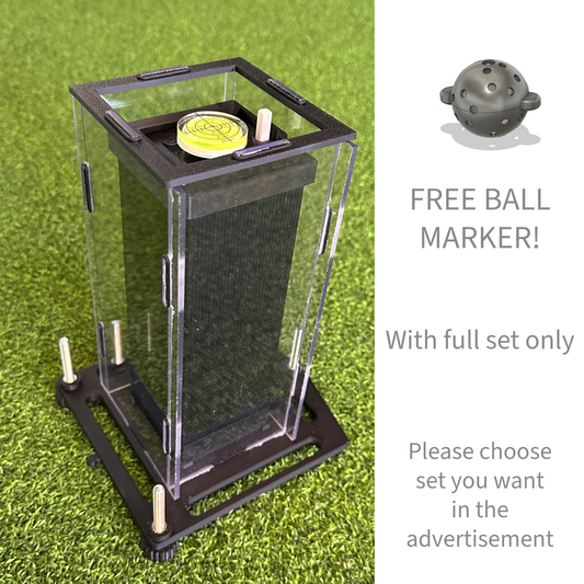 Square Golf protective case with leveling base