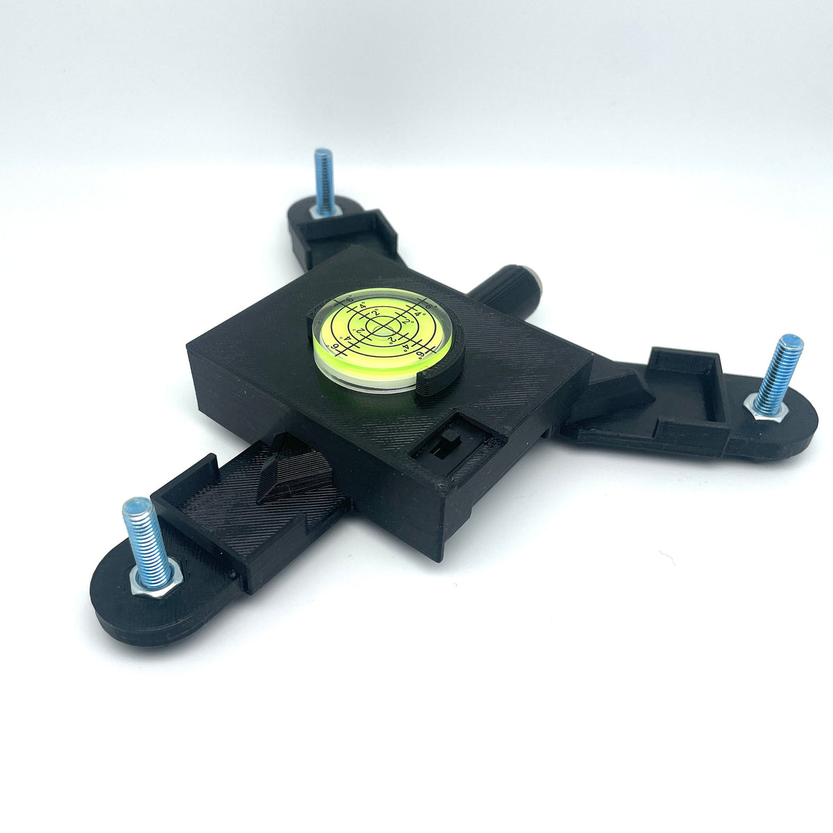 Side view of an assembled Garmin R10 stand from the STL files