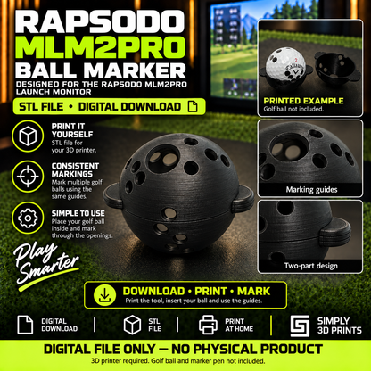 Rapsodo MLM2PRO Ball Marker STL File