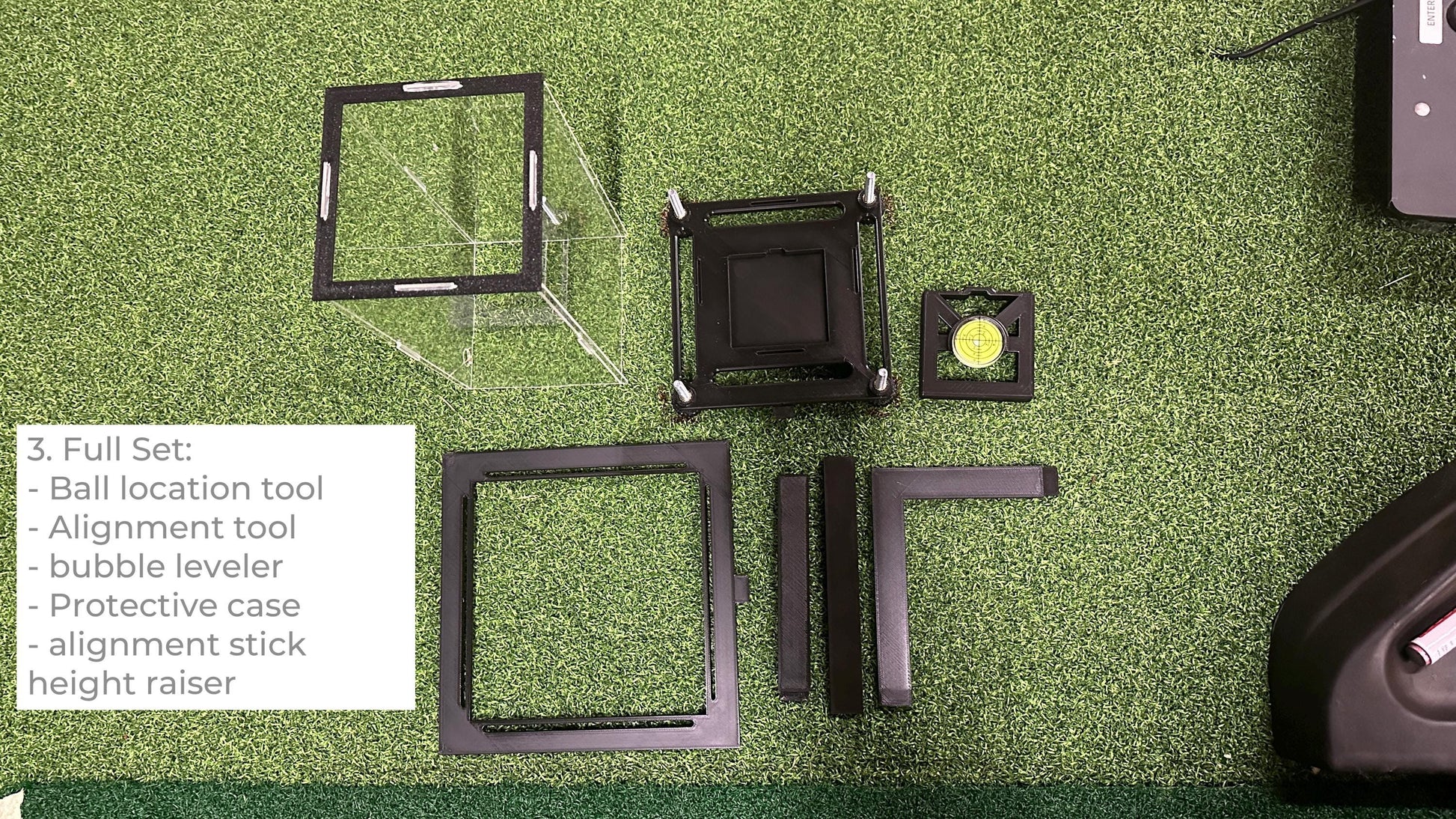 Square Golf Alignment and ball placement tool