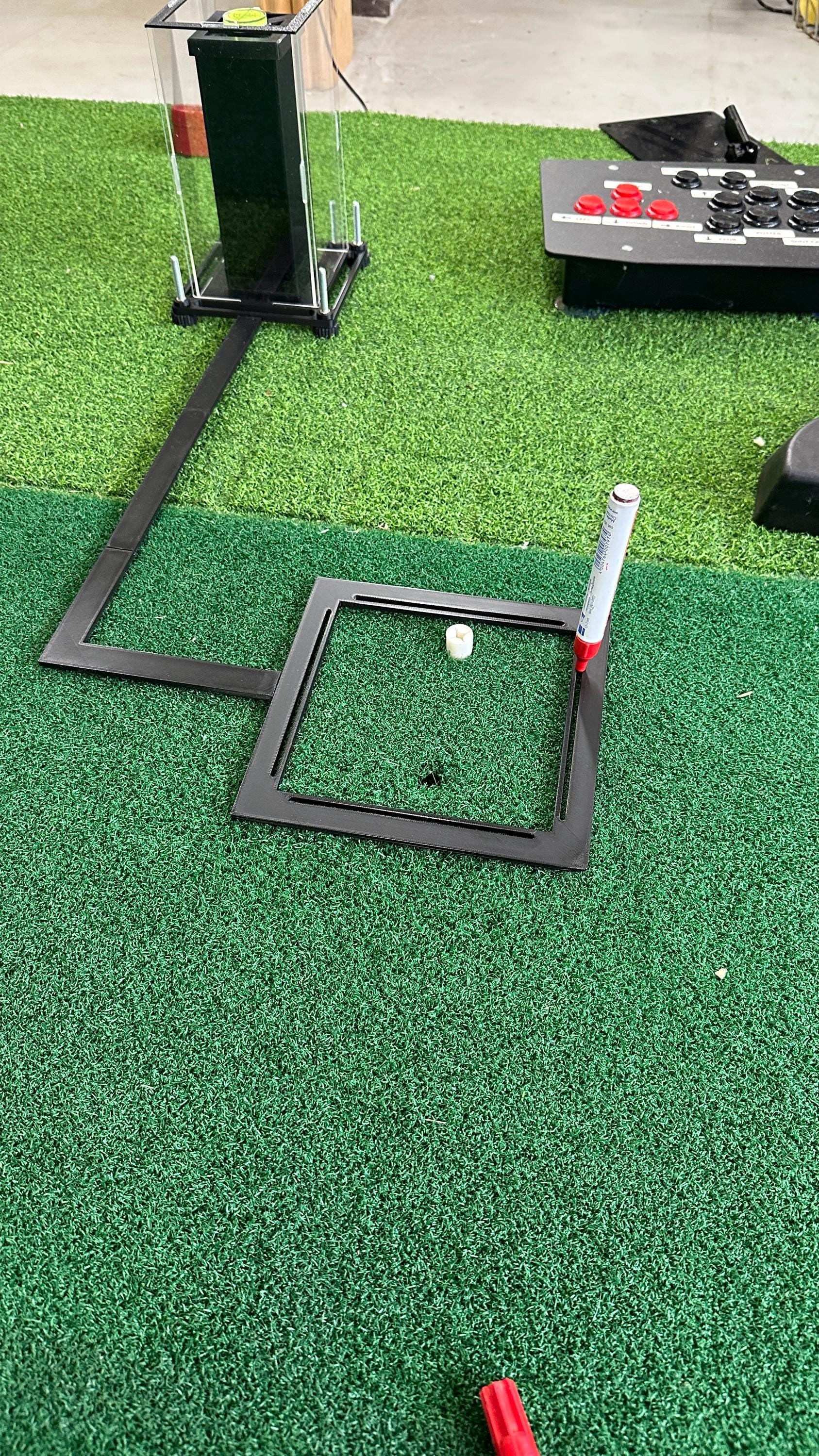 Square Golf Alignment and ball placement tool