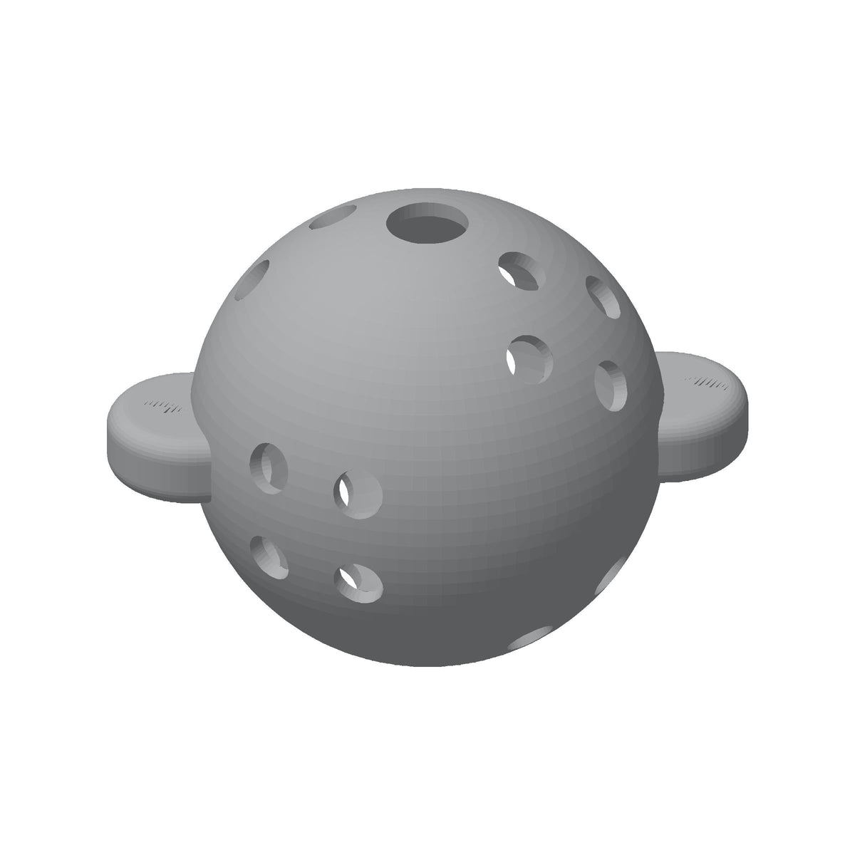 Assembled four-dot ball marking template rendered from the STL model. Digital files only; no printed product.